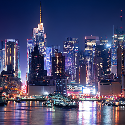 City Reflections at Night