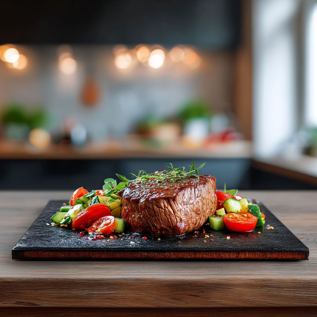 Grilled Tenderloin Steak with Fresh Garden Vegetables