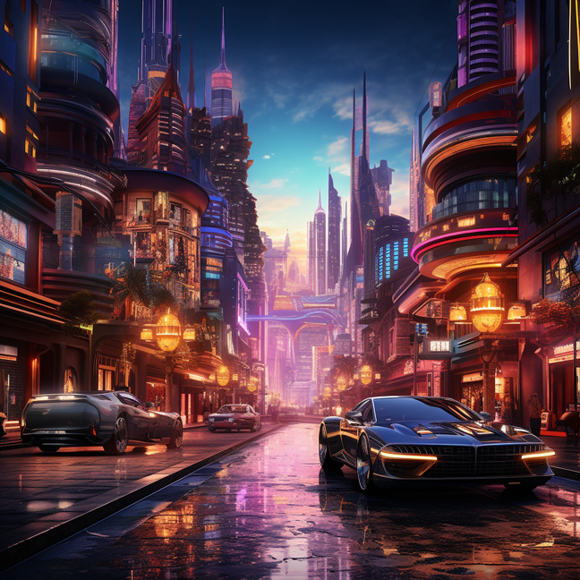Neon Streets of the Future