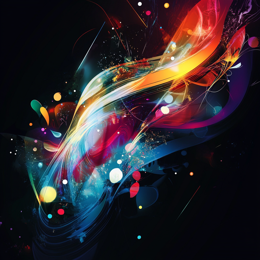 Cosmic Flow – Abstract Light and Color