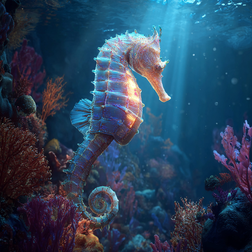 Ethereal Seahorse – Ocean Fantasy Artwork