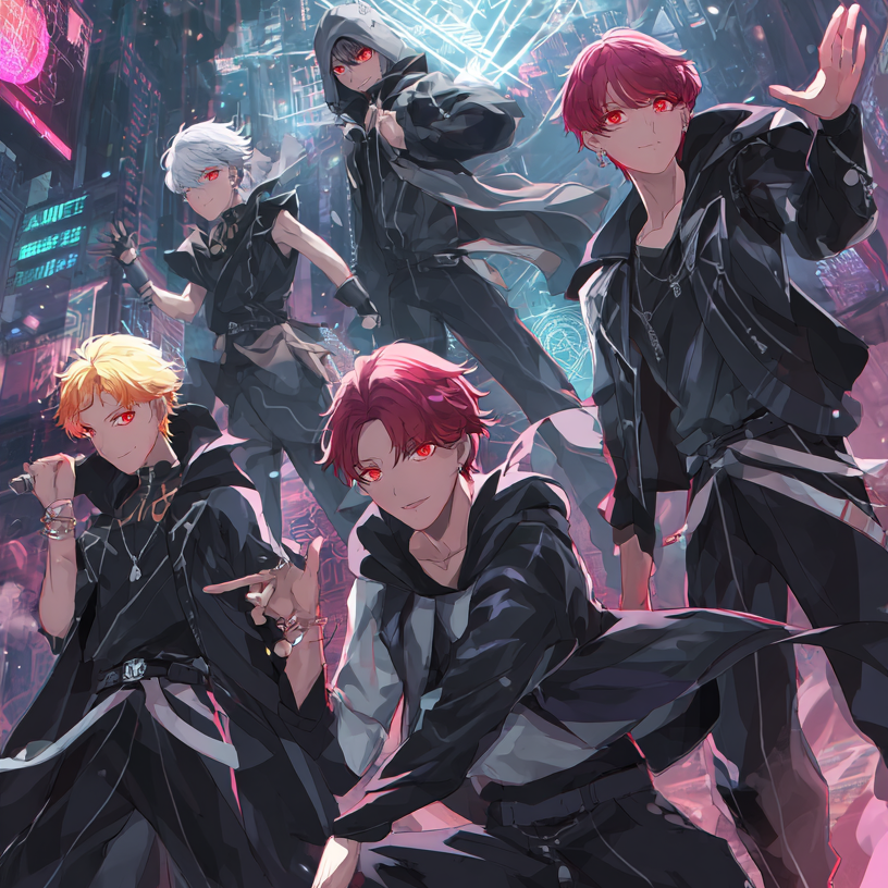 Crimson Eyes in the Neon City