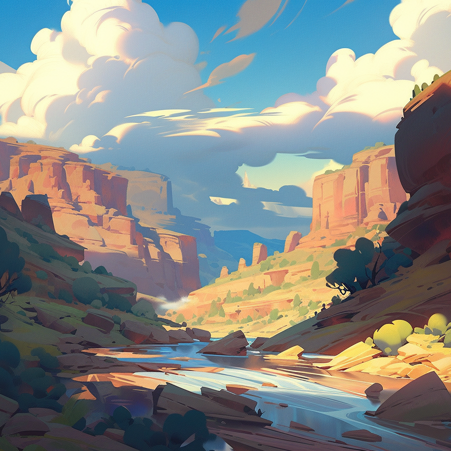 Canyon Light and River Song