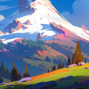 Sunlit Slopes Beneath the Peaks